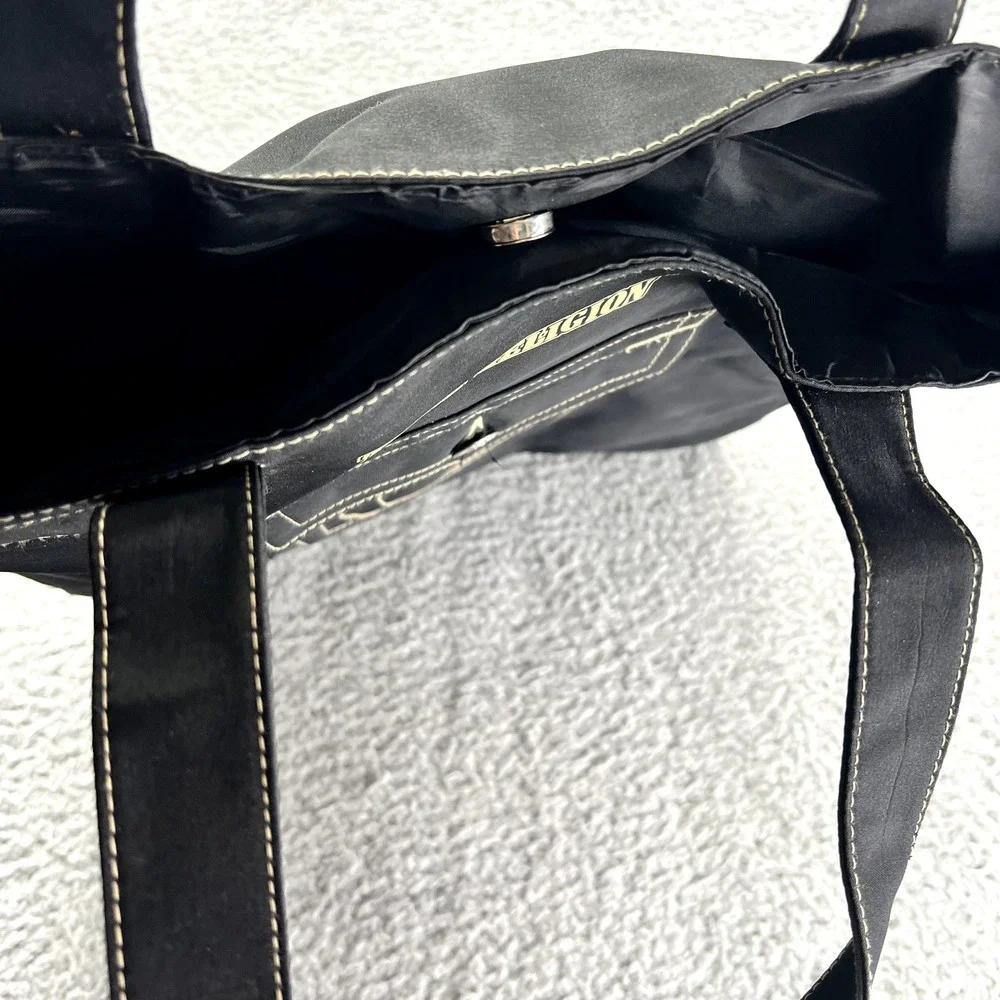 True‎ Religion Black Canvas Tote Logo Bag Lightweight